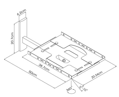 Universal Projector Wall Mount  