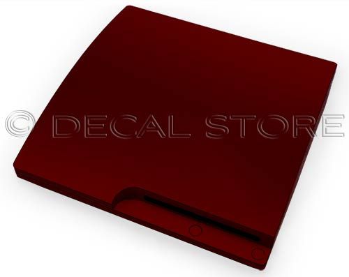 BURGUNDY SKIN for PS3 SLIM Playstation 3 system case  