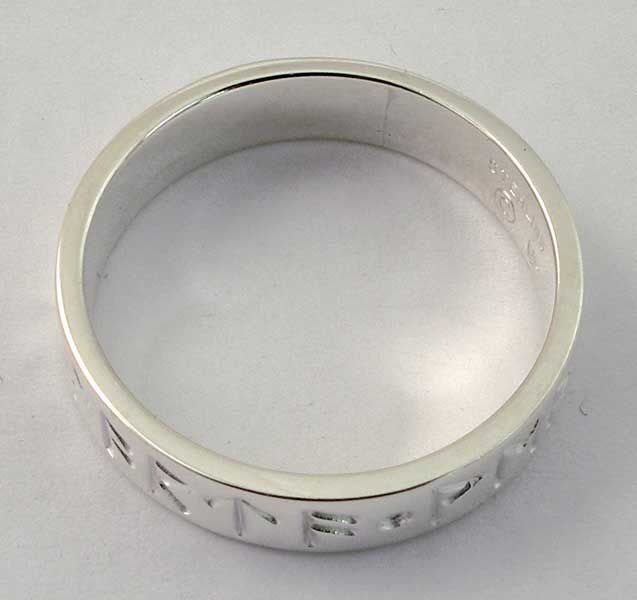 Norse Love Spell RUNE Ring TWO HEARTS BECOME ONE, band  