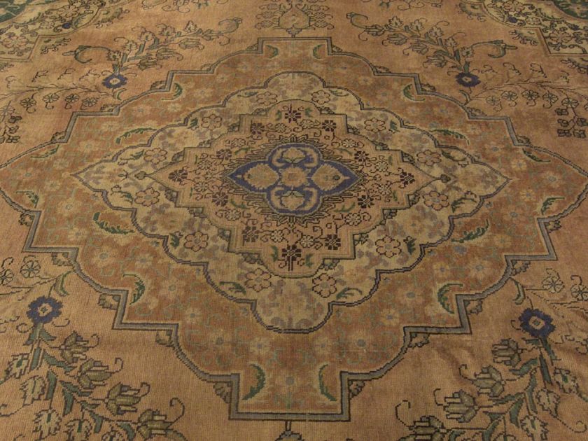 10x13 Handmade Antique Persian Tabriz Serapi Wool Rug  