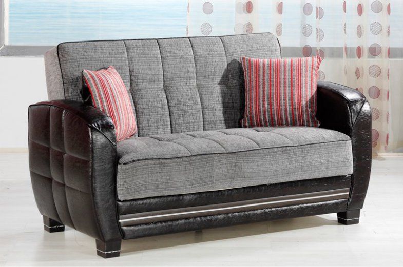 MODA ZiLKADE GRAY sleeper SOFA storage convertible  