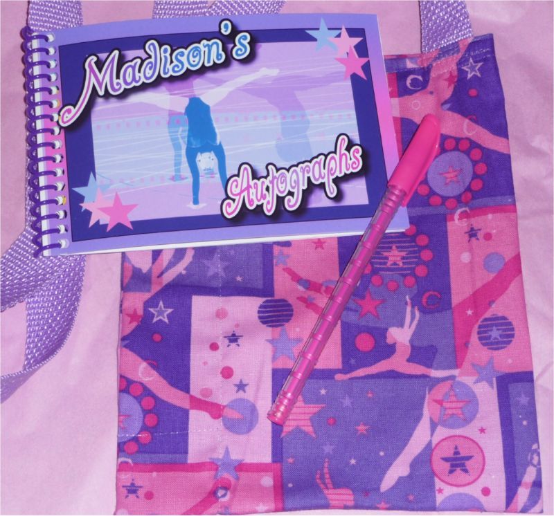 Custom GYMNASTICS Autograph Book/Bag/Pen Set DISNEY NEW  