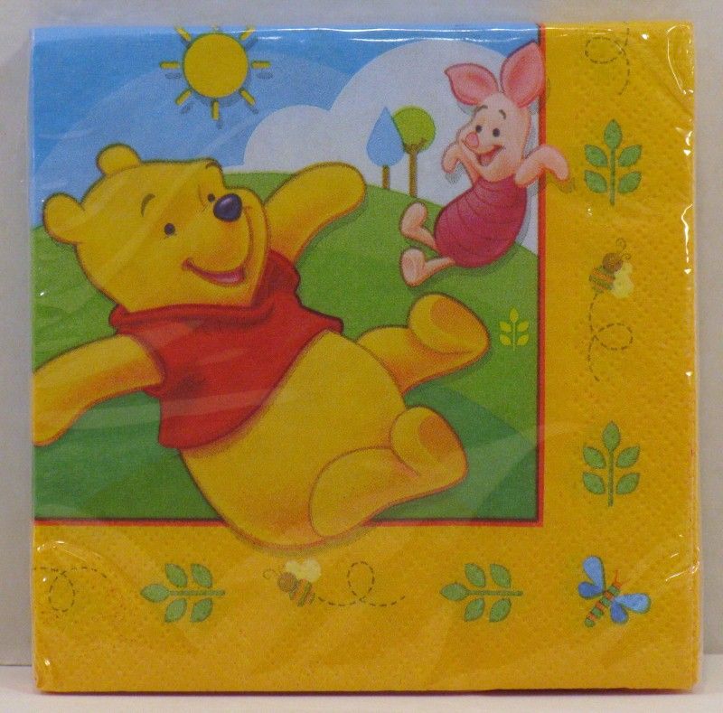 Winnie The Pooh Birthday Party 16 Plates Napkins Cups  