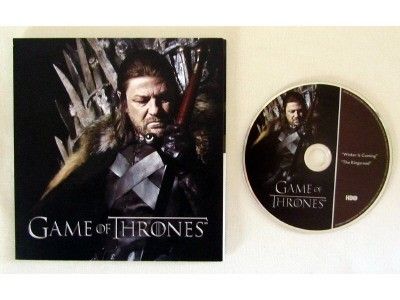 HBO GAME OF THRONES EMMY DVD 2 EPISODES SEAN BEAN, LENA HEADEY  