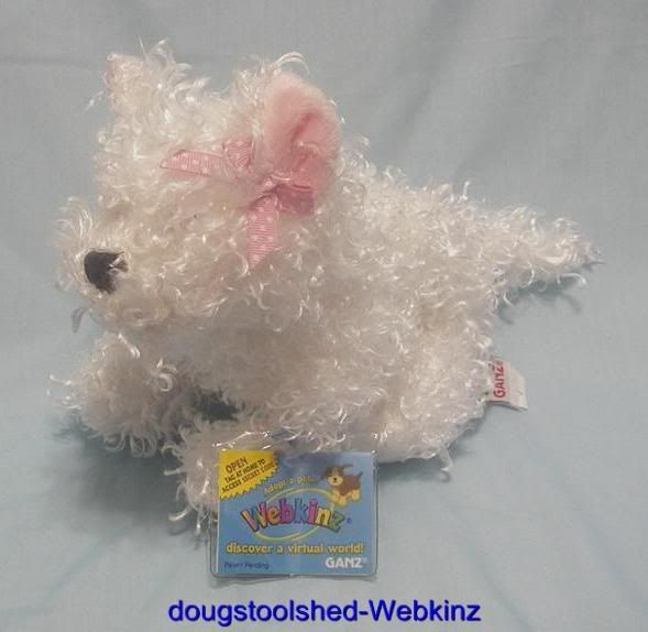 new WEBKINZ WHITE TERRIER dog HM106 unused SEALED code  