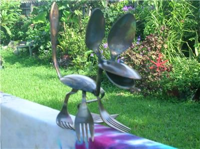 SPOONER METAL CHIHUAHUA / WELDED FROM SPOONS & FORKS  