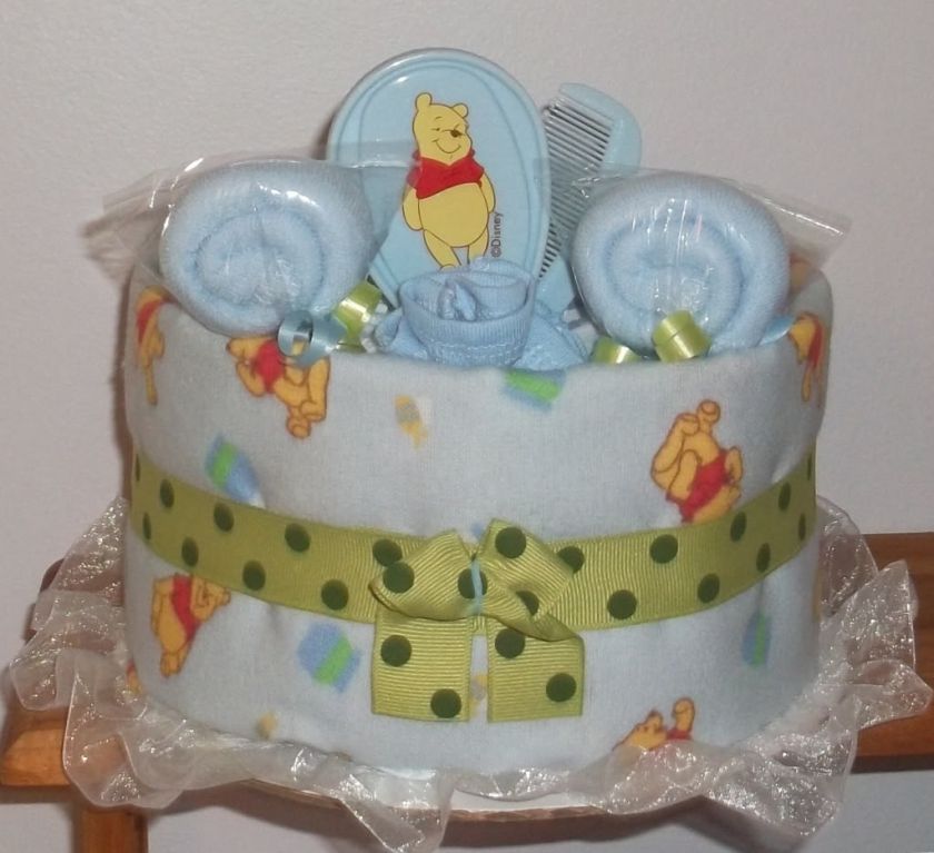 PINT WINNIE THE POOH THEME DIAPER CAKE~GIFTS BY JAYDE  