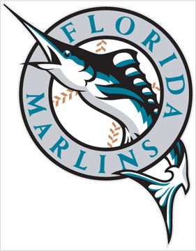 Florida Marlins #1 MLB Team Logo 5.75 x7.25 decal NEW  