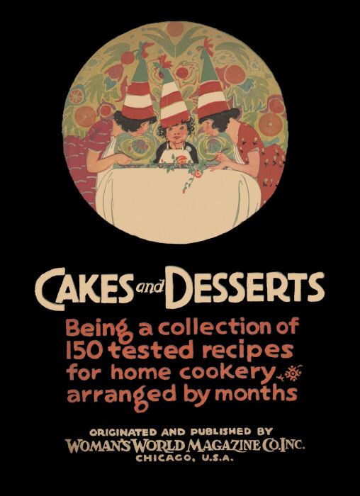 Vintage Antique CAKES DESSERTS Cookbook Recipes Repro  