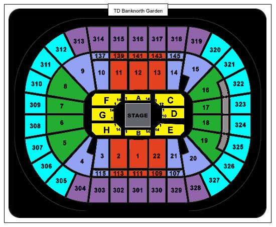 WWE RAW TICKETS BOSTON TD BANKNORTH GARDEN  